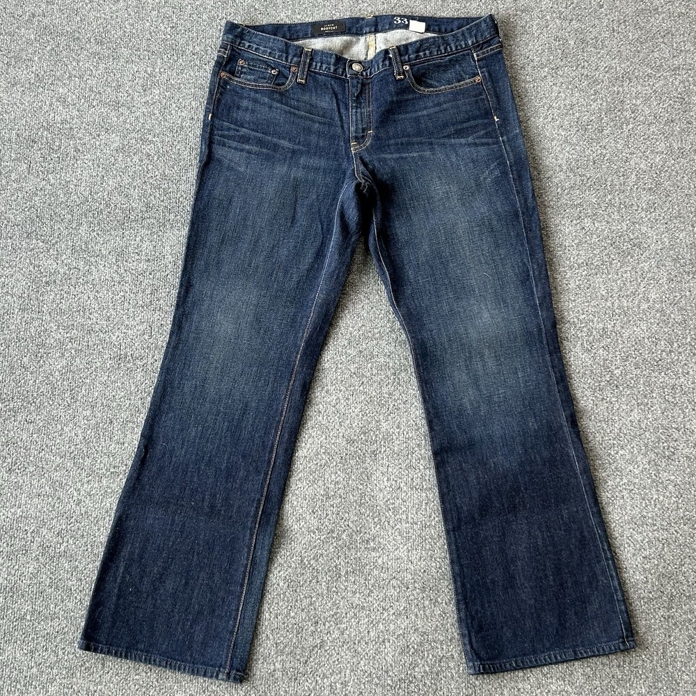 JCrew Jeans Womens 33S 36 X 31 Boot Cut Dark Wash Stretch Denim‎ USA Made